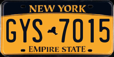 NY license plate GYS7015