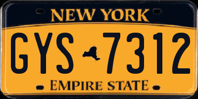 NY license plate GYS7312