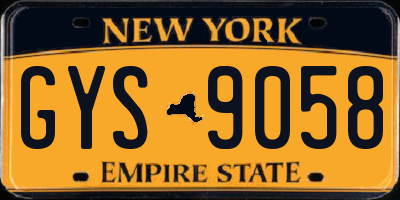 NY license plate GYS9058