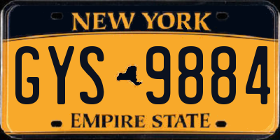NY license plate GYS9884