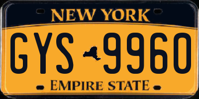 NY license plate GYS9960