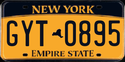 NY license plate GYT0895