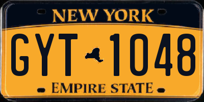 NY license plate GYT1048