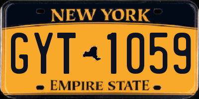 NY license plate GYT1059