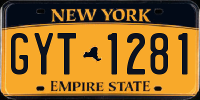 NY license plate GYT1281