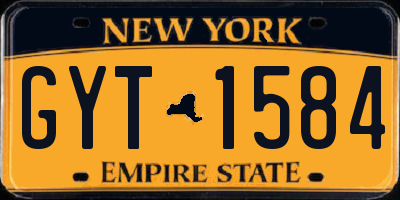 NY license plate GYT1584