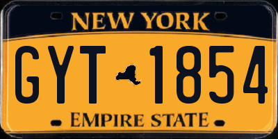 NY license plate GYT1854