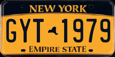 NY license plate GYT1979