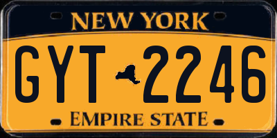 NY license plate GYT2246