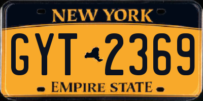 NY license plate GYT2369