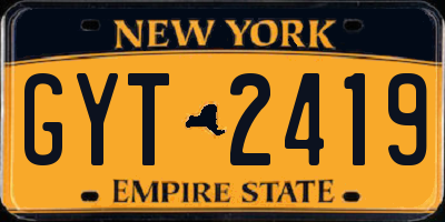 NY license plate GYT2419