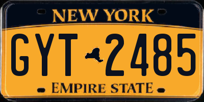 NY license plate GYT2485