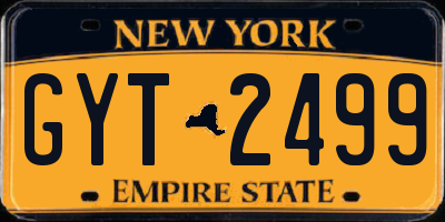 NY license plate GYT2499