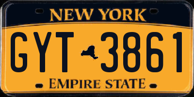 NY license plate GYT3861