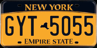 NY license plate GYT5055