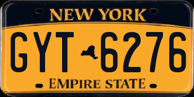 NY license plate GYT6276