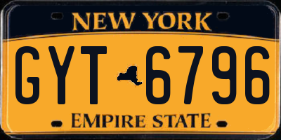 NY license plate GYT6796