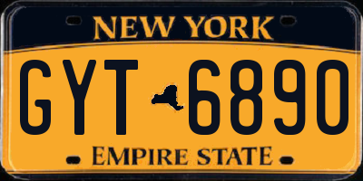 NY license plate GYT6890