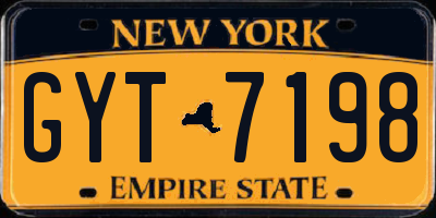 NY license plate GYT7198
