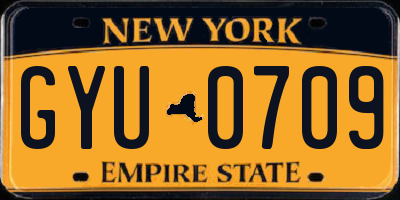 NY license plate GYU0709