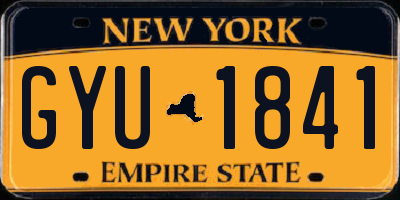 NY license plate GYU1841