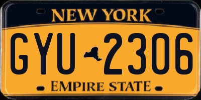 NY license plate GYU2306