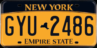 NY license plate GYU2486
