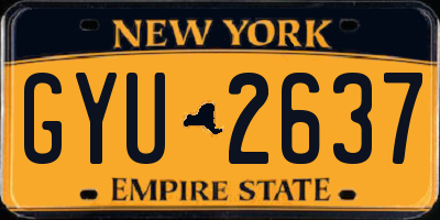 NY license plate GYU2637