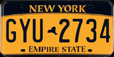 NY license plate GYU2734