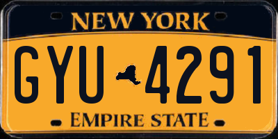 NY license plate GYU4291