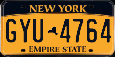NY license plate GYU4764