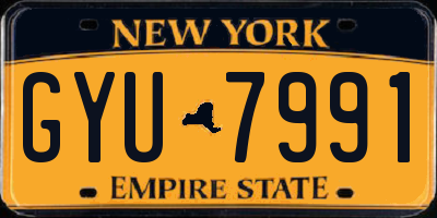 NY license plate GYU7991