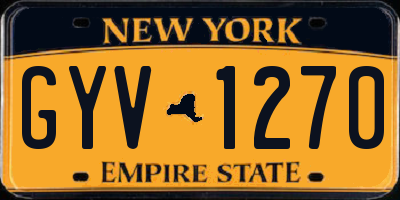 NY license plate GYV1270