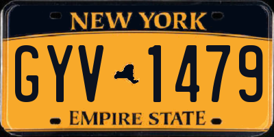 NY license plate GYV1479