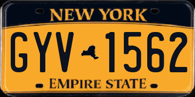 NY license plate GYV1562