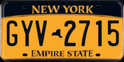 NY license plate GYV2715