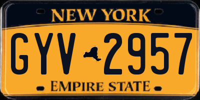 NY license plate GYV2957