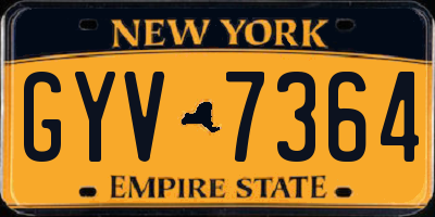 NY license plate GYV7364
