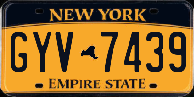 NY license plate GYV7439