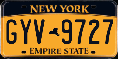 NY license plate GYV9727