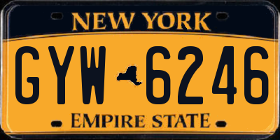 NY license plate GYW6246