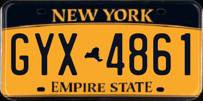 NY license plate GYX4861