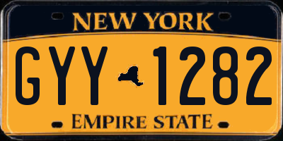NY license plate GYY1282