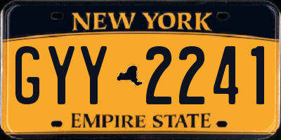 NY license plate GYY2241