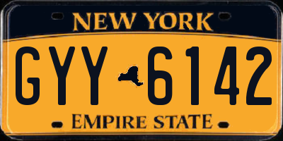 NY license plate GYY6142