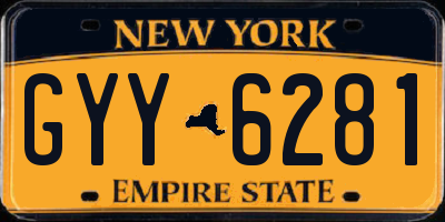 NY license plate GYY6281