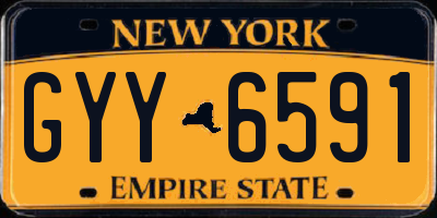 NY license plate GYY6591