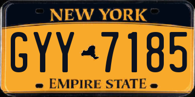 NY license plate GYY7185