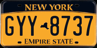 NY license plate GYY8737