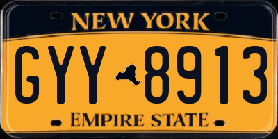 NY license plate GYY8913